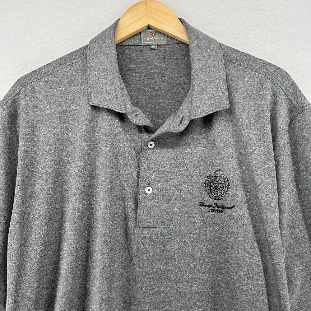 TRUMP NATIONAL Shirt Men XL Jupiter FL Golf Polo PRESIDENT DONALD J Fennec Gray